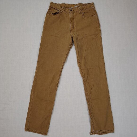 Carhartt Rugged Flex Rigby Pants Mens Size 34 x 36 Relaxed Fit Five Pocket Brown - Picture 2 of 16